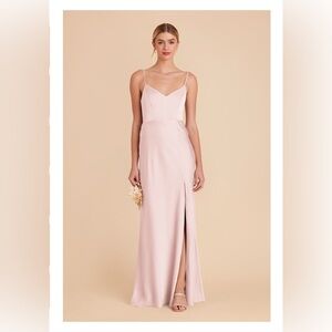 Birdy Grey Jay Bridesmaid Dress Matte Satin in Pale Blush